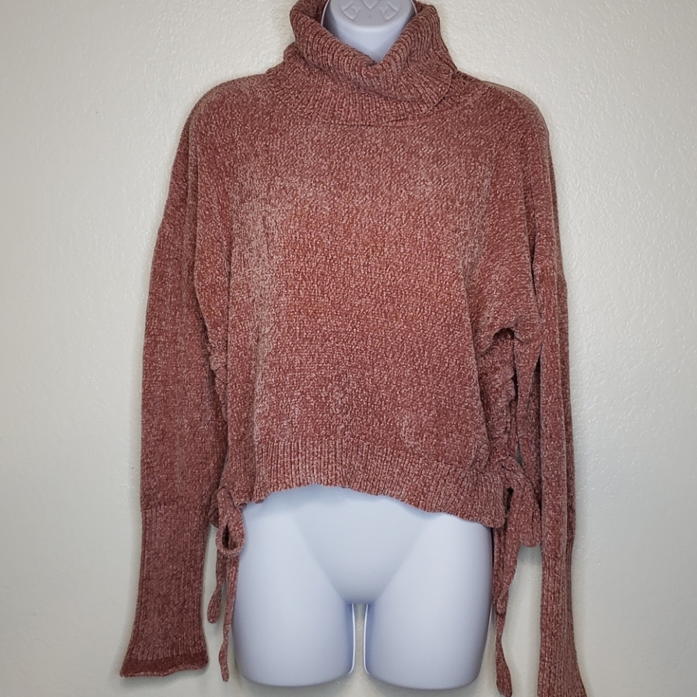 Pink turtle neck sweater